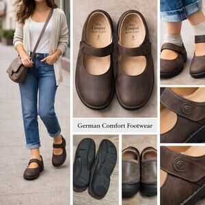 Finn comfort Mary Jane’s work shoes, brown size 41 10.5